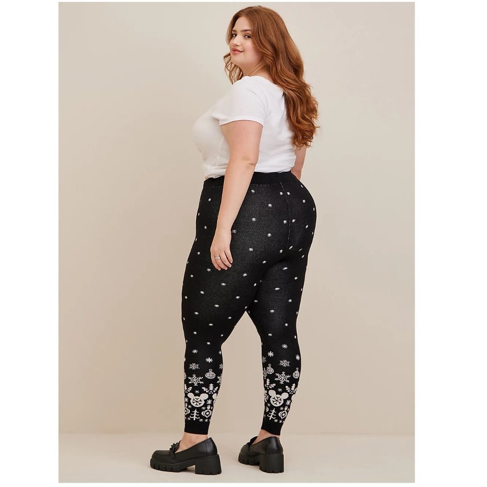 Torrid Disney Plus Size Mickey Mouse Intarsia Sweater Leggings - Picture 4 of 8